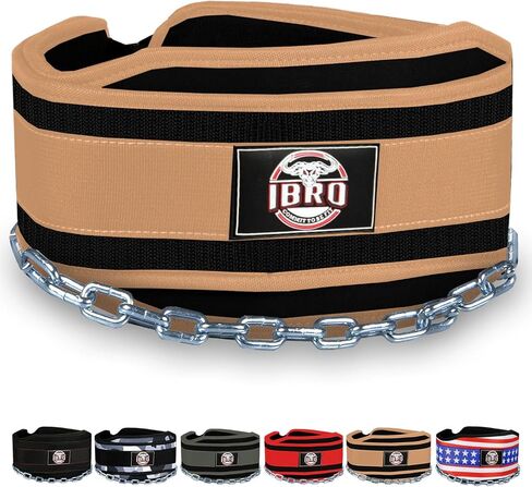 IBRO Advanced Fitness Dipping Belt with heavy Duty Long Steel Chain | Weighted Dips, Pullups, Bodybuilding, Weight Lifting | Neoprene Waist Support | for Men and Women in Saudi Arabia