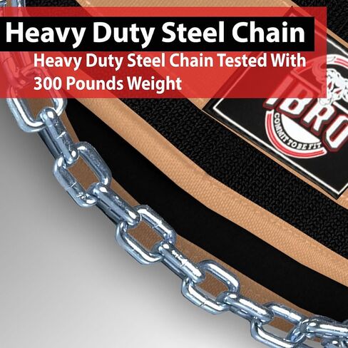 IBRO Advanced Fitness Dipping Belt with heavy Duty Long Steel Chain | Weighted Dips, Pullups, Bodybuilding, Weight Lifting | Neoprene Waist Support | for Men and Women in Saudi Arabia