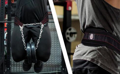 IBRO Advanced Fitness Dipping Belt with heavy Duty Long Steel Chain | Weighted Dips, Pullups, Bodybuilding, Weight Lifting | Neoprene Waist Support | for Men and Women in Saudi Arabia