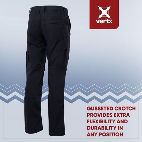 بنطلون تكتيكي للنساء من Vertx Phantom OPS مع جيوب، خفيف الوزن كاجوال في الهواء الطلق مقاوم للماء، ملابس عمل قتالية، عمليات تكتيكية، سروال موحد، ساق مستقيمة، كحلي، 02x34 in Kuwait