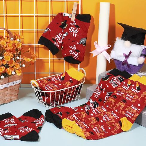 Maiteenly 3 Pairs Novelty Graduation Gifts Socks Class of 2024 Socks Unisex Congrats Grad Socks for Graduates Gift Him Her in Saudi Arabia
