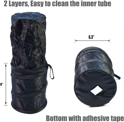 GOGOOD 2PCS Portable Car Trash Can, Collapsible Pop-up Car Garbage Can, Leak Proof Car Trash Bag, Waste Basket Rubbish Bin, Multi-Function Car Organizer in Kuwait