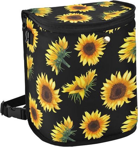 ALAZA Funny Skull Halloween Waterproof Car Trash Can with Lid Cute Car Organizer Bin Insulated Cooler Bag for Back/Front Seat in Saudi Arabia