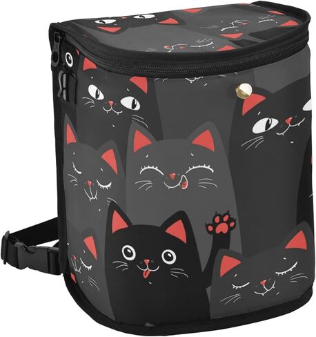 ALAZA Funny Skull Halloween Waterproof Car Trash Can with Lid Cute Car Organizer Bin Insulated Cooler Bag for Back/Front Seat in Kuwait