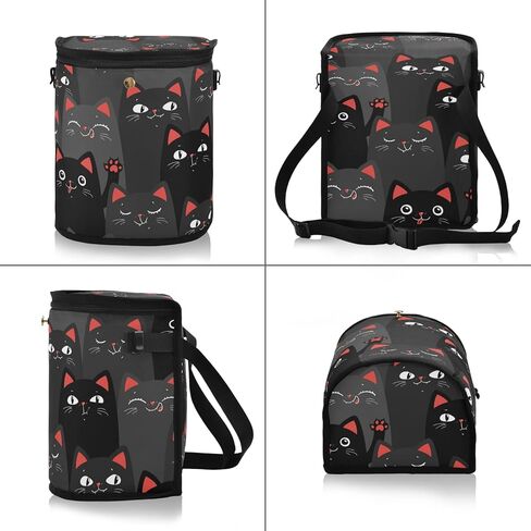 ALAZA Funny Skull Halloween Waterproof Car Trash Can with Lid Cute Car Organizer Bin Insulated Cooler Bag for Back/Front Seat in Kuwait