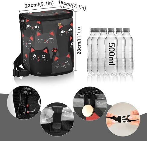 ALAZA Funny Skull Halloween Waterproof Car Trash Can with Lid Cute Car Organizer Bin Insulated Cooler Bag for Back/Front Seat in Kuwait