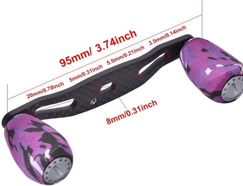 Dioche Baitcasting بكرة مقبض، بكرة الصيد مقبض مقبض ألياف الكربون إطار بكرة الصيد مع قطع غيار التجهيزات in Saudi Arabia