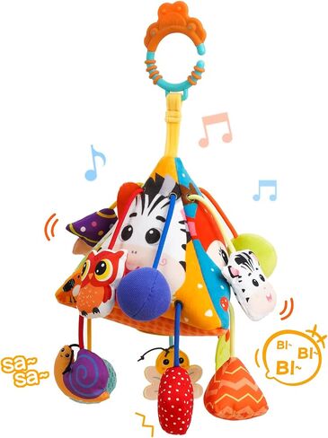 Sensory Toys for Toddlers 1-3,Montessori Toys for 1 Year Old,Baby Pull String Activity Toy, Toddler Fine Motor Skills Stroller Toys,Hanging Infant Travle Toys for 18 Months Girls Boys Gife (steamship) in Saudi Arabia