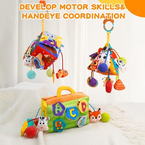 Sensory Toys for Toddlers 1-3,Montessori Toys for 1 Year Old,Baby Pull String Activity Toy, Toddler Fine Motor Skills Stroller Toys,Hanging Infant Travle Toys for 18 Months Girls Boys Gife (steamship) in Saudi Arabia