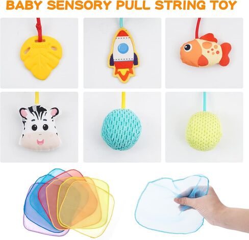 Sensory Toys for Toddlers 1-3,Montessori Toys for 1 Year Old,Baby Pull String Activity Toy, Toddler Fine Motor Skills Stroller Toys,Hanging Infant Travle Toys for 18 Months Girls Boys Gife (steamship) in Saudi Arabia