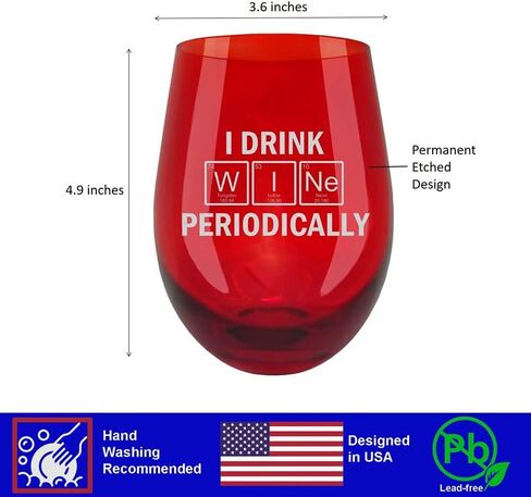 Mothers Day Gifts for Chemistry Teacher, Science Teacher Must Haves, Funny Etched Ruby Wine Glass in Kuwait