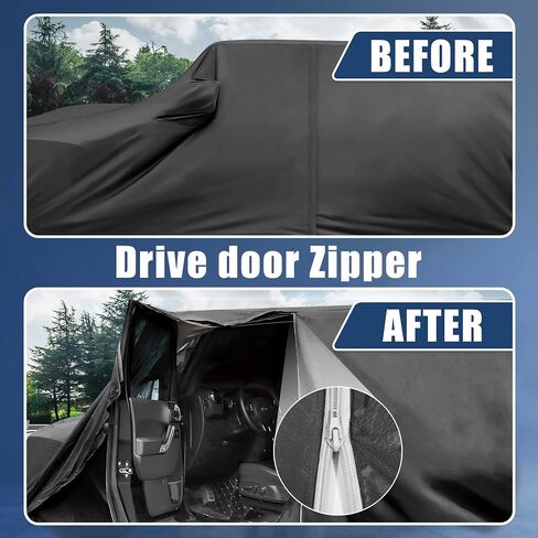 ACROPIX SUV Car Cover Fit for Jeep Wrangler JK JL 2 Door 2007-2017 with Driver Door Snow Rain All Weather Protection - Pack of 1 Black in Saudi Arabia