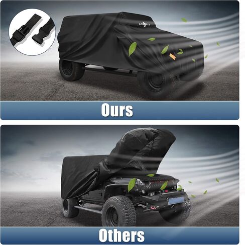 ACROPIX SUV Car Cover Fit for Jeep Wrangler JK JL 2 Door 2007-2017 with Driver Door Snow Rain All Weather Protection - Pack of 1 Black in Saudi Arabia