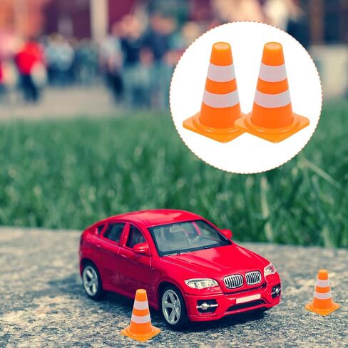 Toddmomy 30Pcs Mini Traffic Cones Miniature Traffic Cones Traffic Barricade Toys for Kids Street Signs Playset in Saudi Arabia