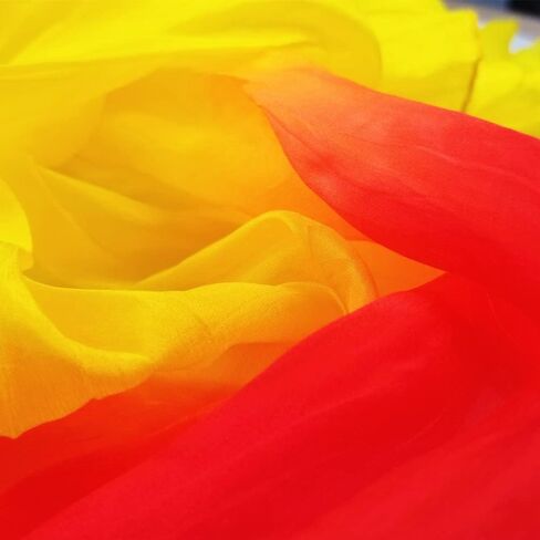 حجاب Nimiman للسيدات مصنوع يدويًا من الحرير لمروحة الرقص الشرقي باللون الفيروزي والأزرق والأرجواني (M) in Kuwait