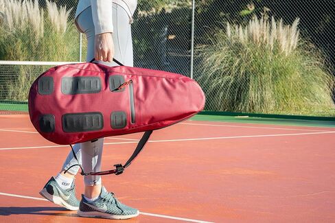 Cancha Racquet Tennis Bag, Fit Up To 2 Rackets - Water Resistant Professional Sports Backpack for Tennis, Squash & Badminton, EVA Foam Dividers Protection, Quick-Release Clips, Detachable Straps in Saudi Arabia