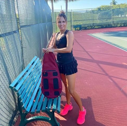 Cancha Racquet Tennis Bag, Fit Up To 2 Rackets - Water Resistant Professional Sports Backpack for Tennis, Squash & Badminton, EVA Foam Dividers Protection, Quick-Release Clips, Detachable Straps in Saudi Arabia