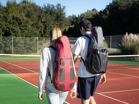 Cancha Racquet Tennis Bag, Fit Up To 2 Rackets - Water Resistant Professional Sports Backpack for Tennis, Squash & Badminton, EVA Foam Dividers Protection, Quick-Release Clips, Detachable Straps in Saudi Arabia