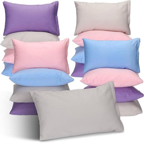 Kigley Mini Pillows for Daycare 9.1 x 13.8'' Small Travel Pillow Bulk Soft Breathable Cotton Pillow for Kids School Nap Travel Pet Neck Lumbar Purse Insert (Light Colors) in Saudi Arabia