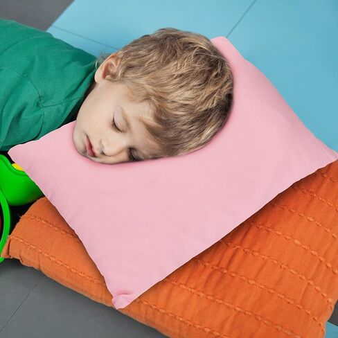 Kigley Mini Pillows for Daycare 9.1 x 13.8'' Small Travel Pillow Bulk Soft Breathable Cotton Pillow for Kids School Nap Travel Pet Neck Lumbar Purse Insert (Light Colors) in Saudi Arabia