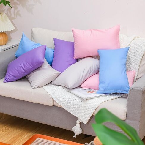 Kigley Mini Pillows for Daycare 9.1 x 13.8'' Small Travel Pillow Bulk Soft Breathable Cotton Pillow for Kids School Nap Travel Pet Neck Lumbar Purse Insert (Light Colors) in Saudi Arabia