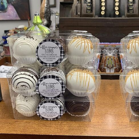 NDSWKR 100 عبوة من صناديق الهدايا الشفافة، صناديق هدايا بلاستيكية، 2 × 2 × 6 بوصة صناديق مكعبة شفافة للماكارون والحلوى والشوكولاتة والبسكويت والفواكه والوجبات الخفيفة والآيس كريم in Kuwait