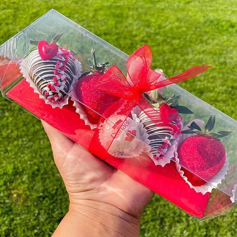 NDSWKR 100 عبوة من صناديق الهدايا الشفافة، صناديق هدايا بلاستيكية، 2 × 2 × 6 بوصة صناديق مكعبة شفافة للماكارون والحلوى والشوكولاتة والبسكويت والفواكه والوجبات الخفيفة والآيس كريم in Kuwait