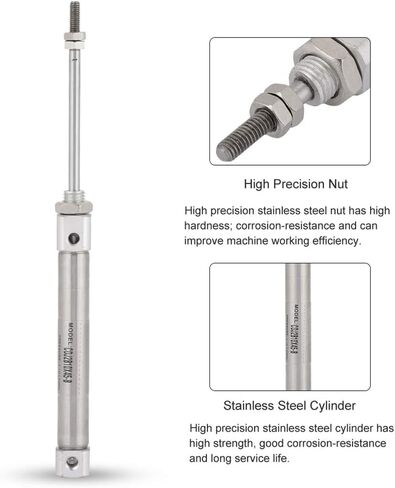 Double Acting Pneumatic Air Cylinder Small Piston and Cylinder CDJ2B10-45B 10mm Diameter 45mm Stroke Mini Air Cylinder for Printing Semiconductor and Automation Control in Saudi Arabia