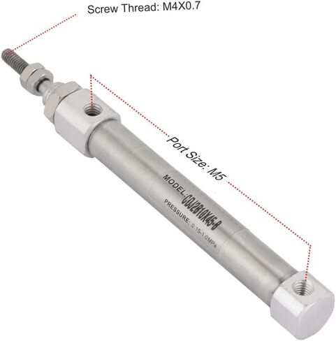 Double Acting Pneumatic Air Cylinder Small Piston and Cylinder CDJ2B10-45B 10mm Diameter 45mm Stroke Mini Air Cylinder for Printing Semiconductor and Automation Control in Saudi Arabia