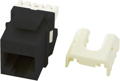 Legrand - OnQ Cat6 Keystone Jacks Quick Connect RJ45 Keystone Insert مع 110 لكمة لأسفل، مقابس HDMI Keystone، تستخدم مع Cat5، Cat5e، أو Cat6 Keystone Jack، أبيض، WP3476WH، 10 عبوات in Kuwait