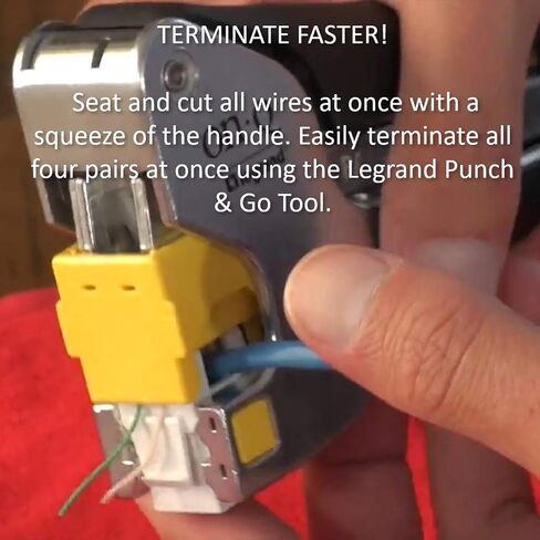 Legrand - OnQ Cat6 Keystone Jacks Quick Connect RJ45 Keystone Insert مع 110 لكمة لأسفل، مقابس HDMI Keystone، تستخدم مع Cat5، Cat5e، أو Cat6 Keystone Jack، أبيض، WP3476WH، 10 عبوات in Kuwait