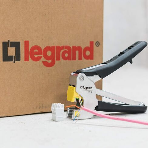 Legrand - OnQ Cat6 Keystone Jacks Quick Connect RJ45 Keystone Insert مع 110 لكمة لأسفل، مقابس HDMI Keystone، تستخدم مع Cat5، Cat5e، أو Cat6 Keystone Jack، أبيض، WP3476WH، 10 عبوات in Kuwait