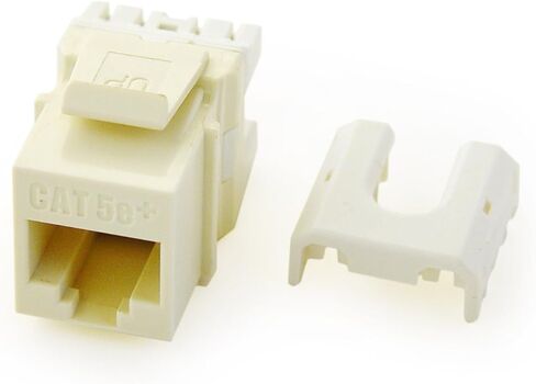 Legrand - OnQ Cat6 Keystone Jacks Quick Connect RJ45 Keystone Insert مع 110 لكمة لأسفل، مقابس HDMI Keystone، تستخدم مع Cat5، Cat5e، أو Cat6 Keystone Jack، أبيض، WP3476WH، 10 عبوات in Kuwait