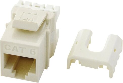 Legrand - OnQ Cat6 Keystone Jacks Quick Connect RJ45 Keystone Insert مع 110 لكمة لأسفل، مقابس HDMI Keystone، تستخدم مع Cat5، Cat5e، أو Cat6 Keystone Jack، أبيض، WP3476WH، 10 عبوات in Kuwait