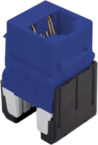 Legrand - OnQ Cat6 Keystone Jacks Quick Connect RJ45 Keystone Insert مع 110 لكمة لأسفل، مقابس HDMI Keystone، تستخدم مع Cat5، Cat5e، أو Cat6 Keystone Jack، أبيض، WP3476WH، 10 عبوات in Kuwait