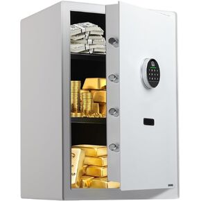 Small Money Safe Box for Home,Electronic Security Money Safe for Cash,Personal Home Safe with Digital Keypad,Lock Box for Keys with Code,Mini Safe for Kids,0.23 Cubic Feet Black in Kuwait