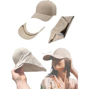 Cap, Sliding Brim & Magnetic Bandana Add-Ons – Double-Length Shade & UPF 50+ Neck Protection, Patented Design in Saudi Arabia