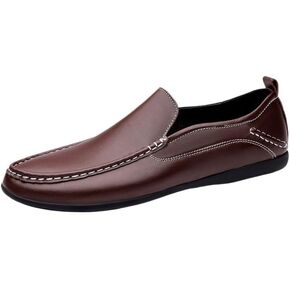 Men's Slip-on Business Shoes Flat Casual Shoes Low-Heeled Breathable wear-Resistant Round-Toe Oxford Shoes for Men in Kuwait