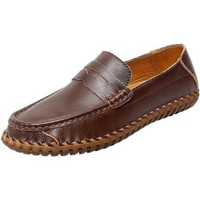 Men's Slip-on Oxford Shoes Flat-Heeled Comfortable Rubber Shoes Low-top Non-Slip Versatile Round-Toed Casual Shoes for Men in Saudi Arabia