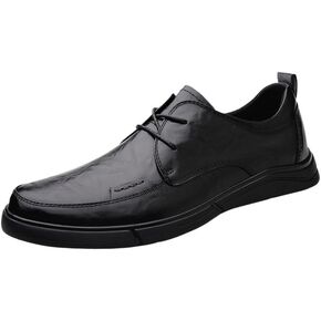 Men's Casual Shoes Lace-up Rubber Shoes Round Toe Shock Absorbing Low Heel Non-Slip Outdoor Shoes for Men in Kuwait
