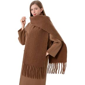 100% Wool Scarf Wrap With Gift Box for Women Men Gift Idea 93"x12"Extra Large winter Warm Scarf in Saudi Arabia