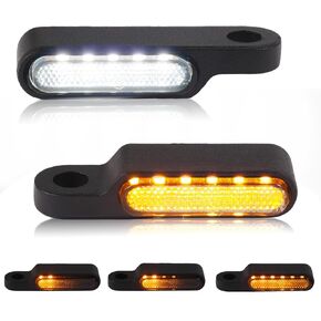 إشارات الانعطاف LED للدراجات النارية، وماض صغير، أمامي خلفي، أضواء بيضاء كهرمانية متتابعة، مؤشرات عالمية متوافقة مع هارلي هوندا ياماها سوزوكي تريومف كروزر تورينغ in Kuwait