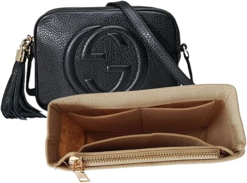 منظم لحقيبة ديسكو جلدية صغيرة gg soho، ملحق لحقيبة ديسكو جلدية صغيرة gg soho، لون بيج in Kuwait