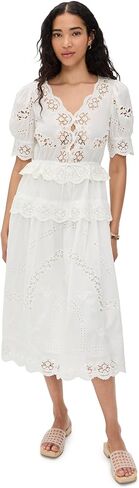Sea Women's Sofia Embroidery Puff Sleeve Dress in Saudi Arabia