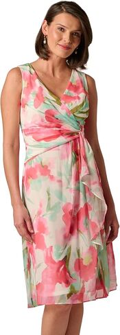 Adrianna Papell Draped Chiffon MIDI Dress in Saudi Arabia