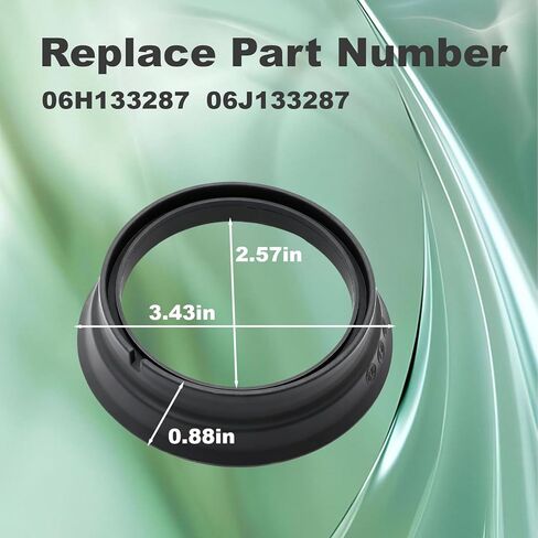 Engine Motor Oil Filler Cap Seal Compatible with Audi A3 S3 2008-2012 Q3 2015 A4 2009-2016 A5 2010-2016 Q5 2010-2017 A6 2012-2015 Tiguan 2009-2017 CC Passat CC 2009-2012 Replace# 06H133287 in Saudi Arabia