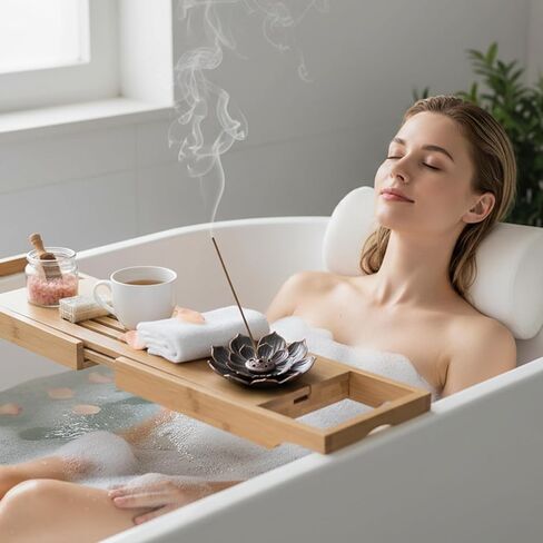 حامل البخور 5.5 * 5.5 * 1 سم، مجموعة حامل عصا البخور اللوتس المكونة من 6 قطع للتأمل والاسترخاء، تصميم مضغوط، حوامل متعددة الفتحات على شكل زهرة عتيقة للعصا in Kuwait