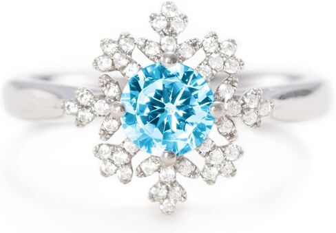 STORYJEWELLERY خاتم ندفة الثلج، خواتم فضية للنساء، خاتم بيان، مجوهرات ندفة الثلج، هدايا لها in Saudi Arabia