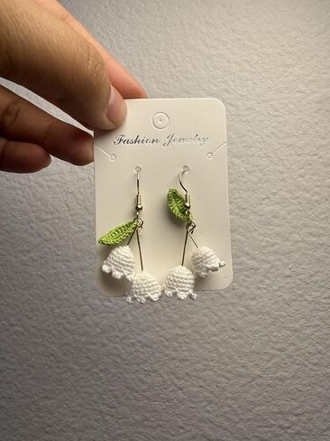 Handmade Crochet Earrings Mystery Box 2 Pairs of Floral Design Earrings Set Fresh and Artistic Handmade Jewelry Unique and Creative Gift in Saudi Arabia