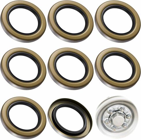 8 Pack Double Lip Grease Seal ID 2.250 x OD 3.376 Trailer Hub Wheel Grease Seal Replace 01003600 10-36 22333TB, 5200-7000lb Trailer Axles D42, GS-2250DL, 452920, 482920, AD3135E1, AD3135EO in Saudi Arabia